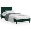 vidaXL Cama com colch&atilde;o Hanko 90x200 cm veludo verde-escuro