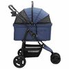 vidaXL Carrinho de Pet Dobrável Ajustável Azul 78 x 54 x 101 cm