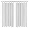 Cortinas de cetim com presilhas, 2 pcs 140 x 175 cm branco