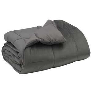 vidaXL Edredom de Inverno 135 x 200 cm Inverno Cinzento-claro