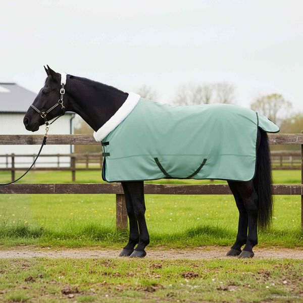 vidaXL Cobertor de Cavalo Verde escuro total 125 cm Fleece polar