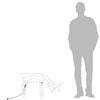 vidaXL Figura de rena de Natal 73x31x45 cm branco quente