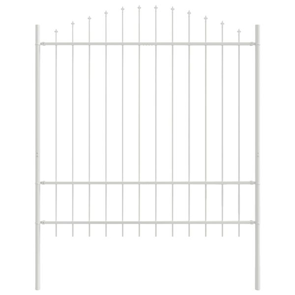 vidaXL Cerca para Jardim 7 pcs Branco 170 x 215 cm A&ccedil;o revestido a p&oacute;