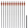 Flechas para arco recurvo padr&atilde;o 12 pcs 30" 0,76 cm carbono