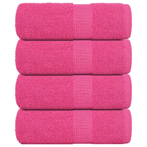 vidaXL Toalhas de bid&eacute; FROGN 4 pcs 30x50 cm 360 g/m&sup2; rosa