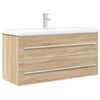 vidaXL 2 pcs conj. m&oacute;veis casa banho derivados madeira carvalho sonoma