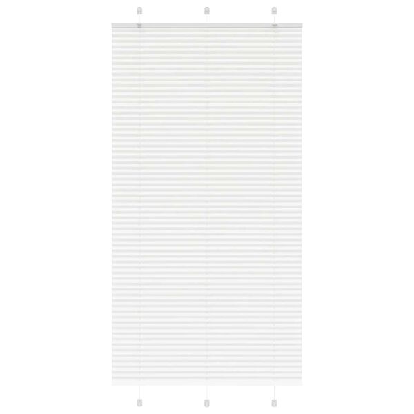 vidaXL Branco Plissada Cega 105x200cm Largura Tecido 104,4cm Poli&eacute;ster