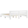 vidaXL Estrutura de cama com cabeceira e luzes LED 200x200 cm branco