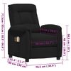 vidaXL Poltrona de massagens el&eacute;trica tecido de microfibra preto