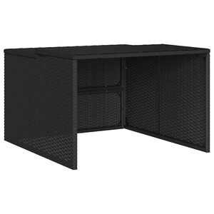 vidaXL Garagem para cortador de relva 86x90x52/57 cm vime PE preto