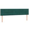 vidaXL Cama box spring c/ colch&atilde;o e LED 180x210 cm veludo verde-escuro