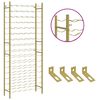 vidaXL Garrafeira para 96 garrafas metal dourado