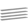 vidaXL Prateleiras para estante 4 pcs 80x10x1,5cm contraplacado cinza