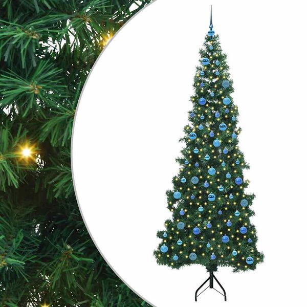 vidaXL &Aacute;rvore de Natal artificial de canto Verde 240 cm PVC e Metal