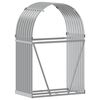 vidaXL Suporte de lenha 80x45x120 cm a&ccedil;o galvanizado cinza-claro