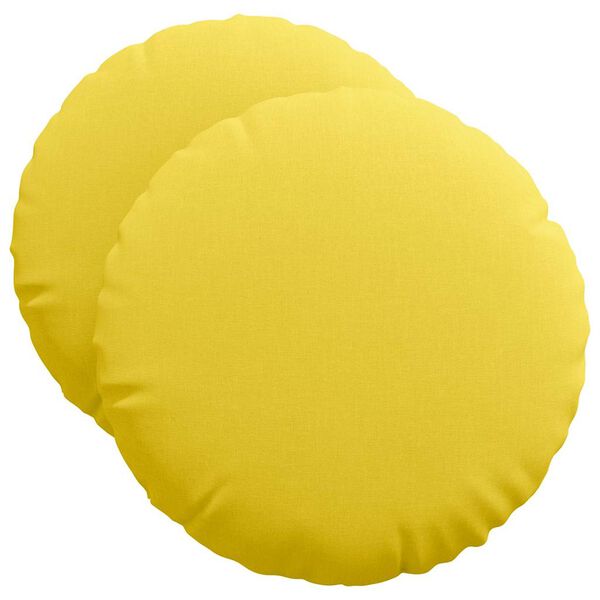 vidaXL Almofadas de Assento 2 pcs Amarelo Claro &Oslash;50 x 19 cm tecido