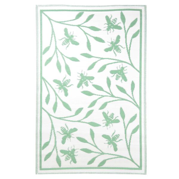 Esschert Design Tapete de exterior 182x122 cm padr&atilde;o de abelhas
