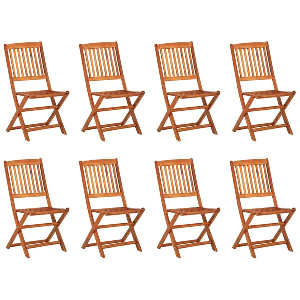 vidaXL 9 pcs conj. de jantar para jardim 180x90x75 cm ac&aacute;cia maci&ccedil;a