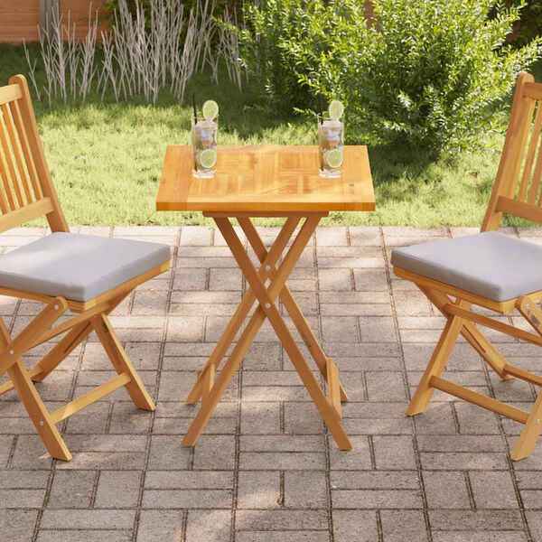 vidaXL Tampo de mesa 60x60x2,5 cm madeira de teca maci&ccedil;a