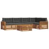vidaXL Conjunto de Sof&aacute;s para Exterior 6 unid. Natural e Antracite