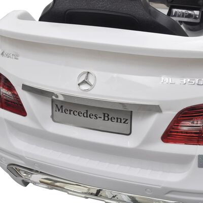 Carro eléctrico Mercedes Benz ML350 branco 6V com controlo remoto