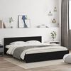 vidaXL Estrutura de cama com cabeceira 180x200 cm preto