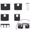 vidaXL Estrutura de Cama Loft para Crian&ccedil;as com Cortinas Preto