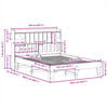 vidaXL Cama sem colch&atilde;o 160x200 cm madeira de pinho maci&ccedil;a branco