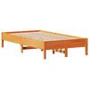 vidaXL Cama sem colch&atilde;o 120x190 cm madeira pinho maci&ccedil;a castanho-mel