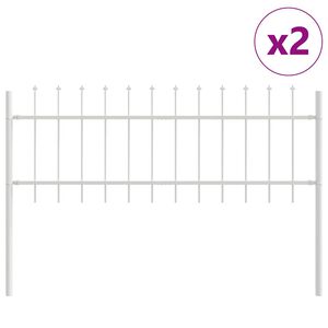 vidaXL Cerca para Jardim 2 pcs Branco 3,4 x 0,6 m