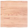 vidaXL Tampo mesa 60x60x2cm carvalho tratado borda viva castanho-claro
