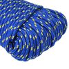 vidaXL Corda de barco 4 mm 50 m polipropileno azul