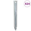 vidaXL Estacas para tenda 24 pcs 17 cm &Oslash;20 mm a&ccedil;o galvanizado
