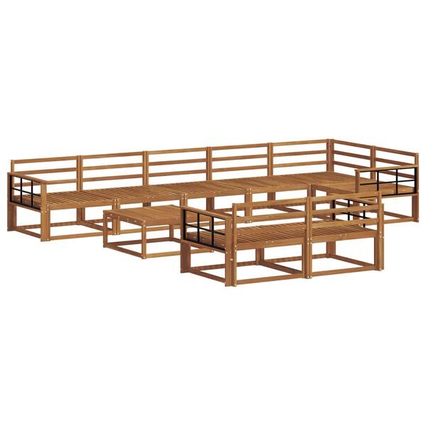 vidaXL Conjunto de Sof&aacute;s para Exterior 9 pcs Natural