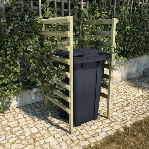 vidaXL Unidade p/caixote lixo 70x80x150 cm pinho impregnado verde