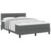 vidaXL Cama box spring com colch&atilde;o Cinzento escuro 140 x 200 cm tecido