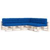vidaXL Almofad&otilde;es para sof&aacute;s de paletes 7 pcs azul real