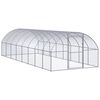 vidaXL Galinheiro de exterior 3x8x2 m aço galvanizado