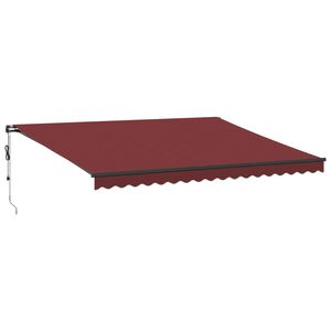 vidaXL Toldo retr&aacute;til autom&aacute;tico com luzes LED 450x350 cm bord&ocirc;