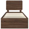 vidaXL Estrutura da Cama com cabeceira Carvalho Marrom 100 x 200 cm