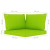 vidaXL 6 pcs conjunto lounge de jardim c/ almofad&otilde;es verde brilhante