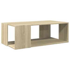 vidaXL Mesa de centro 89,5x48x30 cm derivados madeira carvalho sonoma