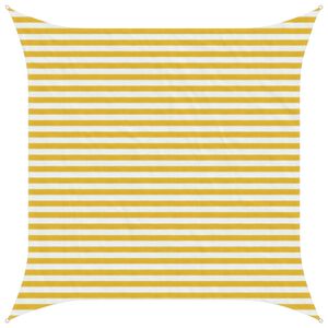vidaXL Vela de Sombra Amarelo e Branco 3 x 3 m HDPE