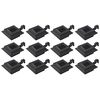 vidaXL Candeeiro de exterior solar LED 12 pcs preto quadrado 12 cm