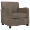 vidaXL poltrona Cinzento-Escuro Couro Suede Sint&eacute;tico