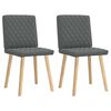 vidaXL Cadeiras de jantar 2 pcs tecido cinzento-escuro