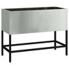 vidaXL Vaso Elevado para Jardim Prateado 60 x 26 x 45 cm