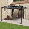 vidaXL Gazebo c/ telhado de persiana 3x3 m tecido antracite e alum&iacute;nio