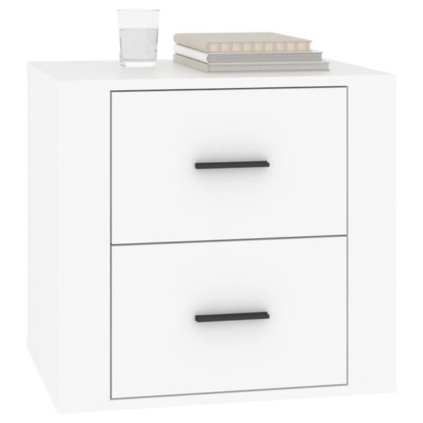 vidaXL Mesa de cabeceira 50x39x47 cm branco