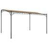 vidaXL Toldo 4x3 m 180 g/m&sup2; tecido e a&ccedil;o cinzento-acastanhado
